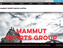 Tablet Screenshot of mammutsportsgroup.at